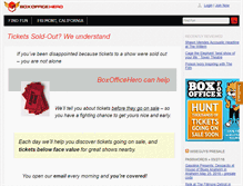 Tablet Screenshot of boxofficehero.com